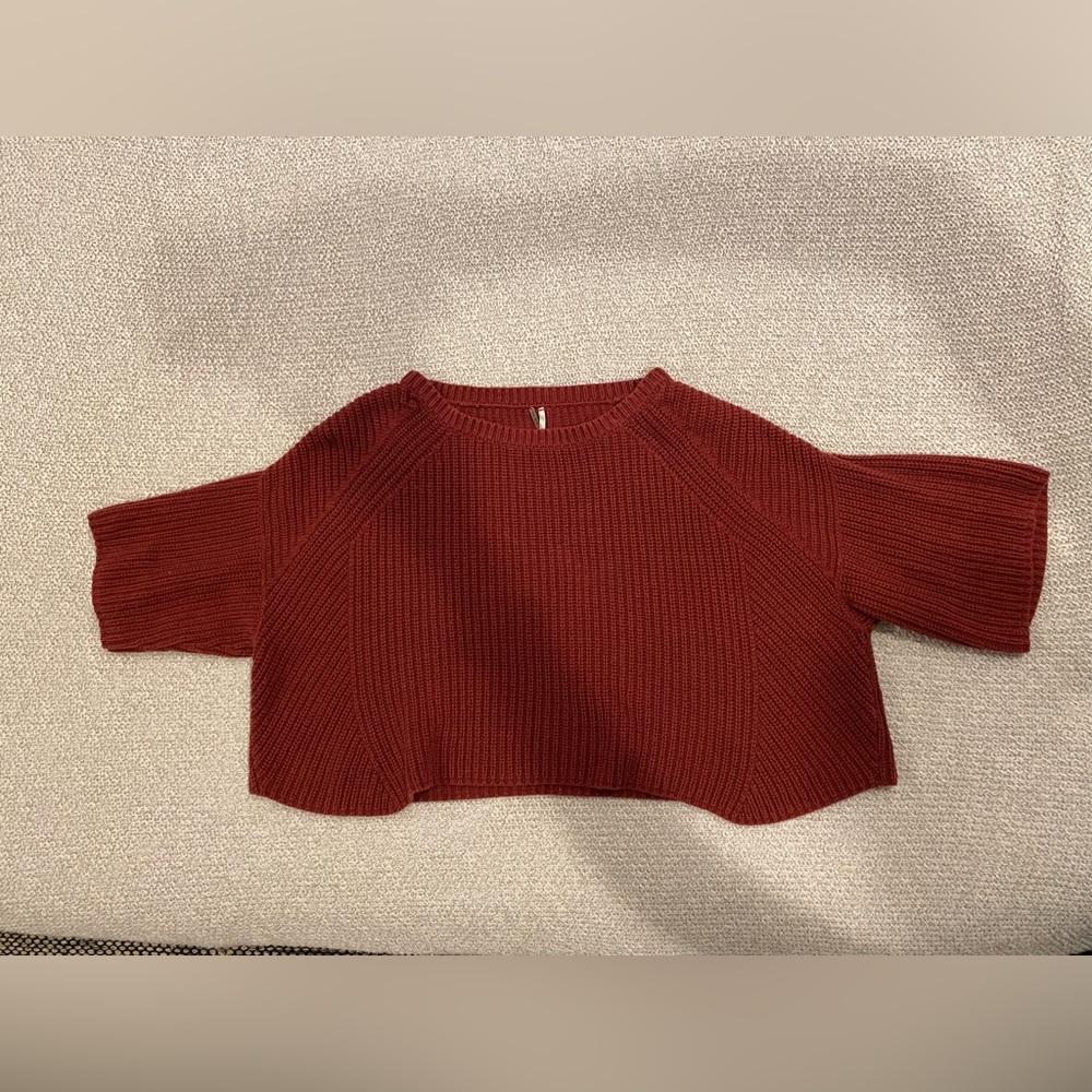 Free people oversized copped sweater